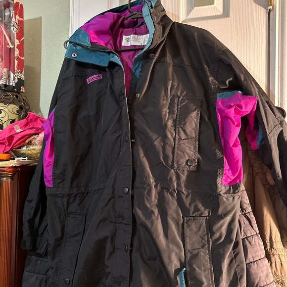 Vintage Columbia Bugaboo 2-in-1 Jacket Colorblock 90s Black